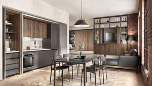 
                  
                    Scavolini Boxlife Kitchen with Hidden Doors and Living Space
                  
                