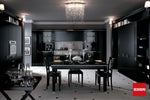 Scavolini Baccarat Kitchen in Black High Gloss Lacquer Luxury