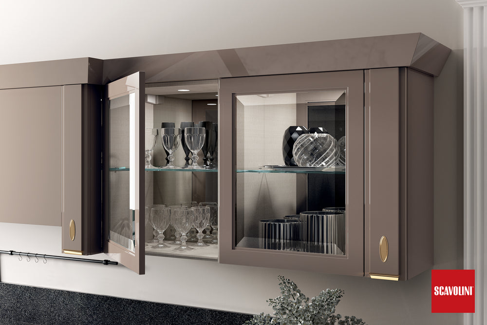 
                  
                    Scavolini Exclusiva Kitchen with Exclusive Finishes, High Gloss Lacquer and Luxury Glass Wall Unit
                  
                